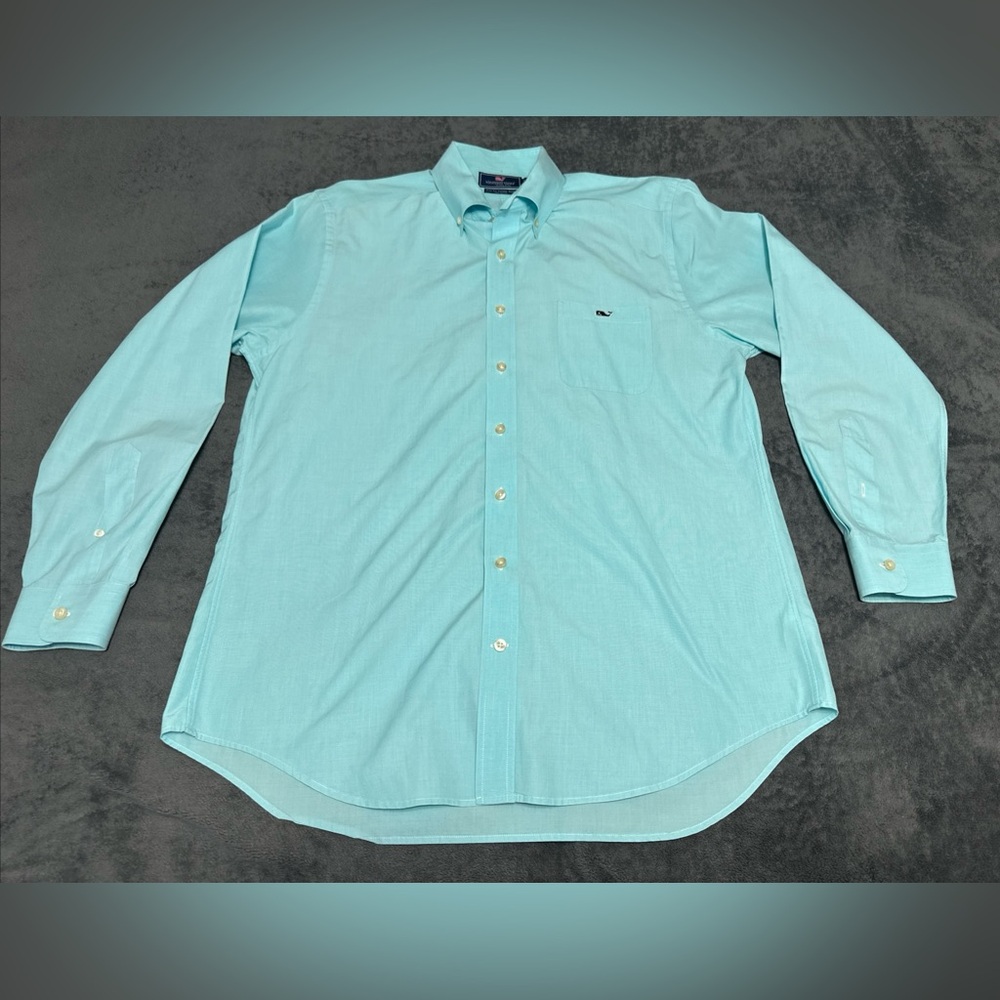 Vineyard Vines Shirt Mens Large Slim Fit Tucker Long Sleeve Blue